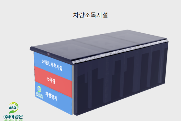 거점 소독시설 — 차량 정지·소독 일체형 시설